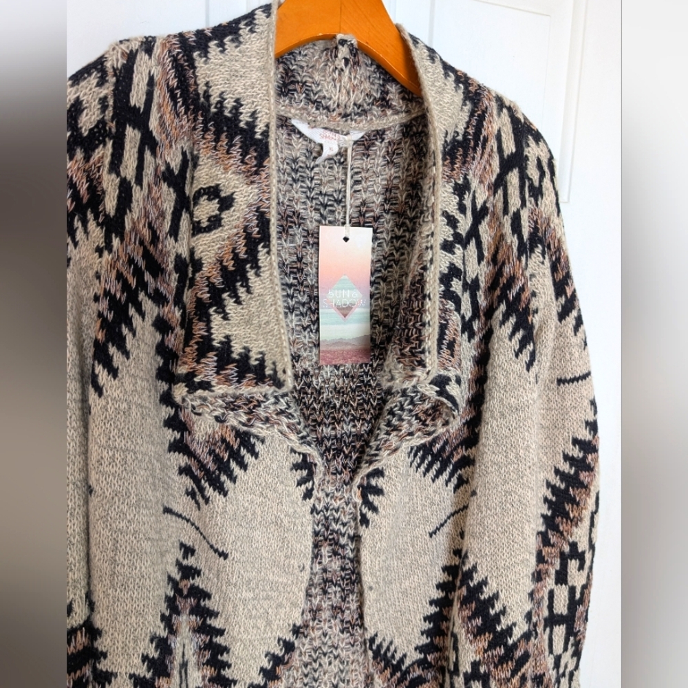 Sun & Shadow Cozy Aztec Cardigan Sweater - Picture 2 of 9